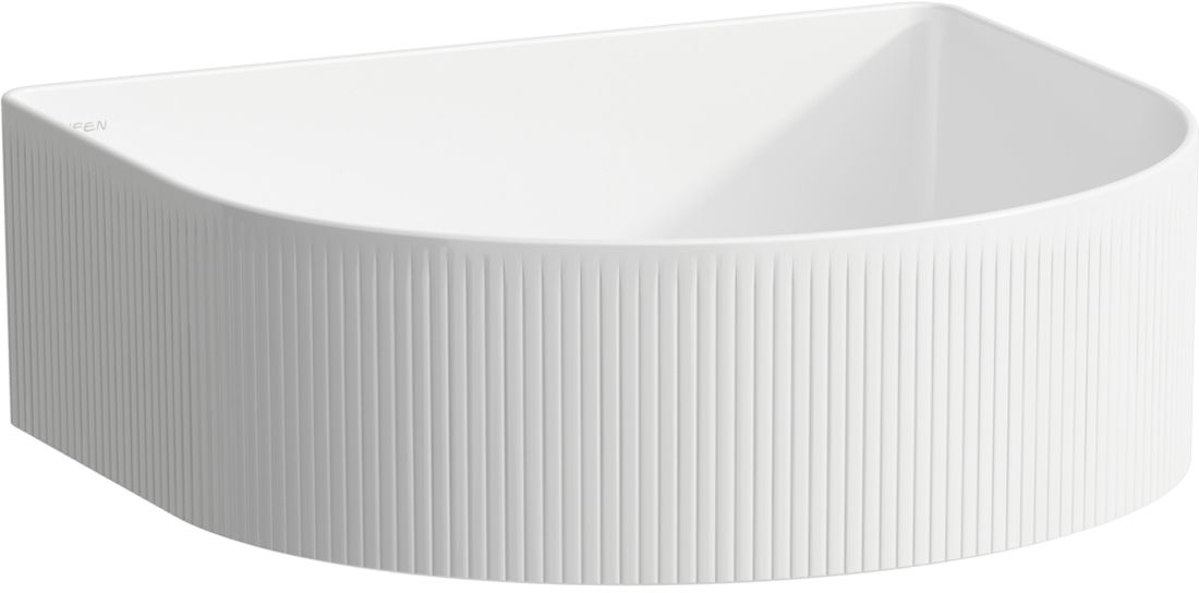 Laufen Sonar lavabo 41x36.5 cm semi-circulaire à poser blanc mat H8123437571121