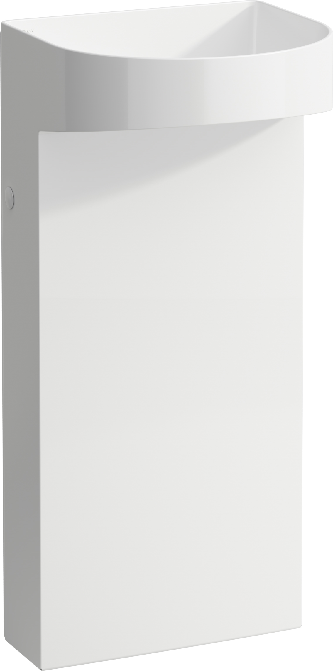 Laufen Sonar lavabo sur pied 41x38 cm semi-circulaire autoportante blanc mat H8113417571121
