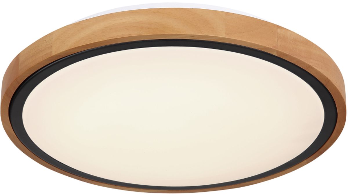 Globo Lighting Bruno plafonnier 1x12 W noir-bois-opale 41764-12