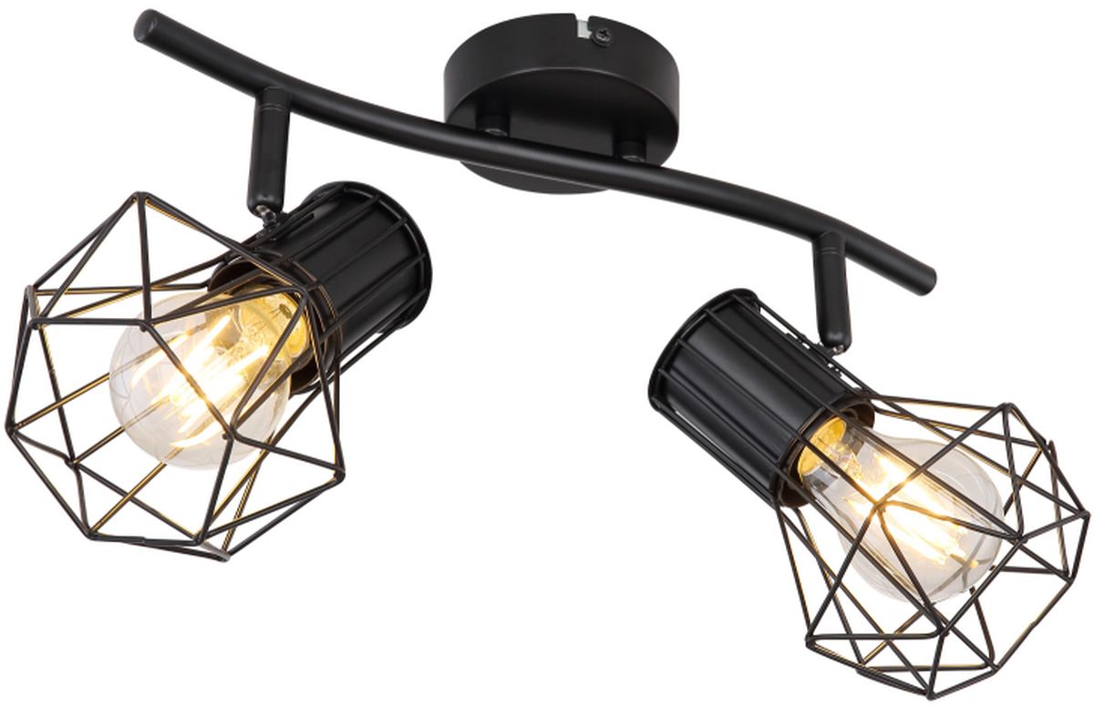 Globo Lighting Priska plafonnier 2x40 W noir 54017-2