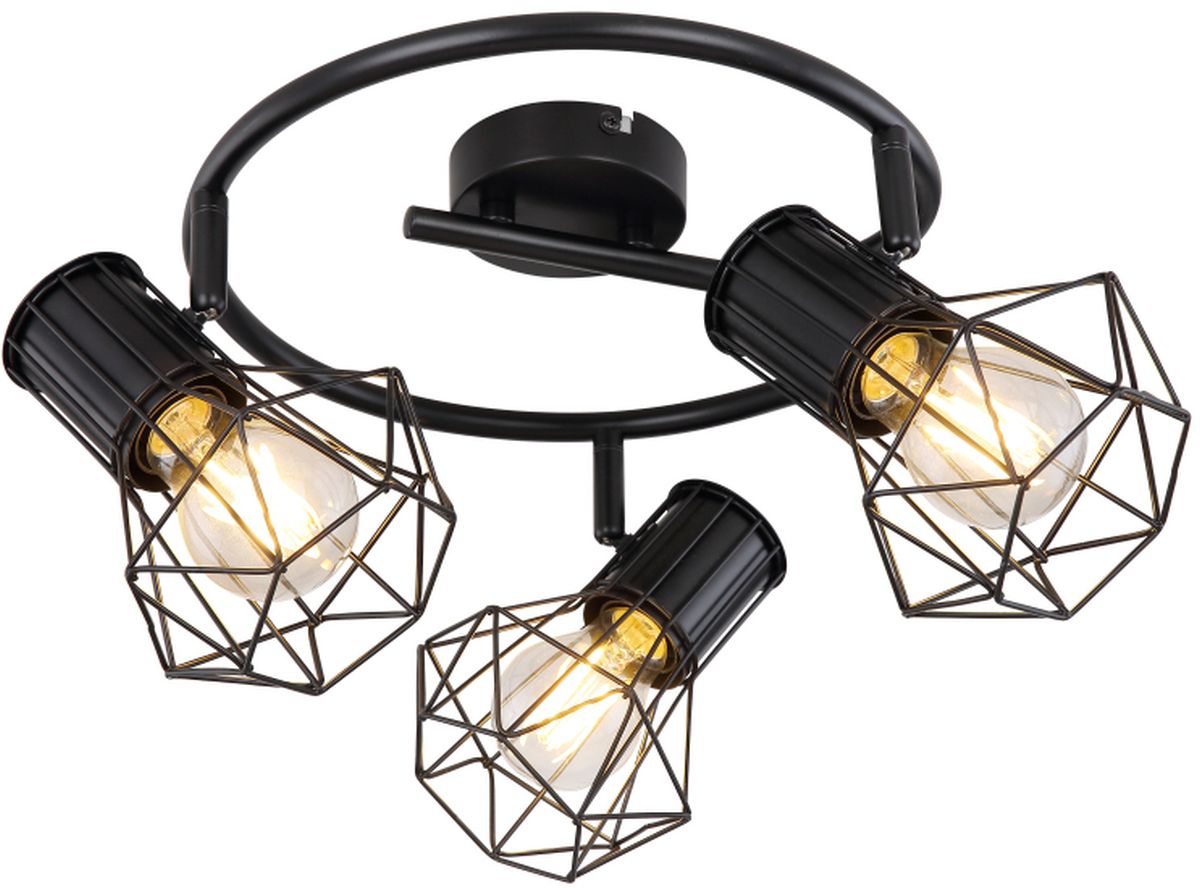 Globo Lighting Priska plafonnier 3x40 W noir 54017-3