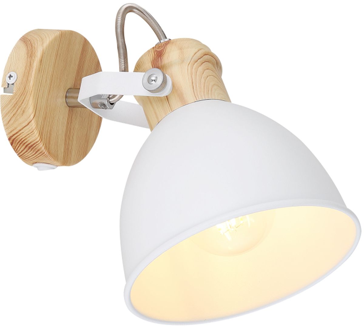 Globo Lighting Wiho applique murale 1x40 W blanc-bois 54018-1