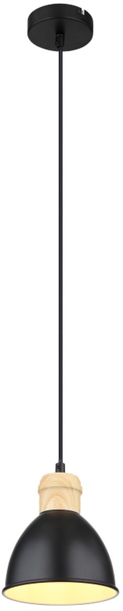 Globo Lighting Wiho lampe suspendue 1x40 W noir-bois 54018HS
