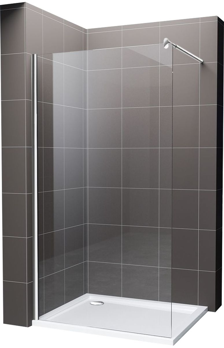 Hagser Bertina paroi de douche walk-in 80 cm chrome brillant/verre transparent HGR14000022