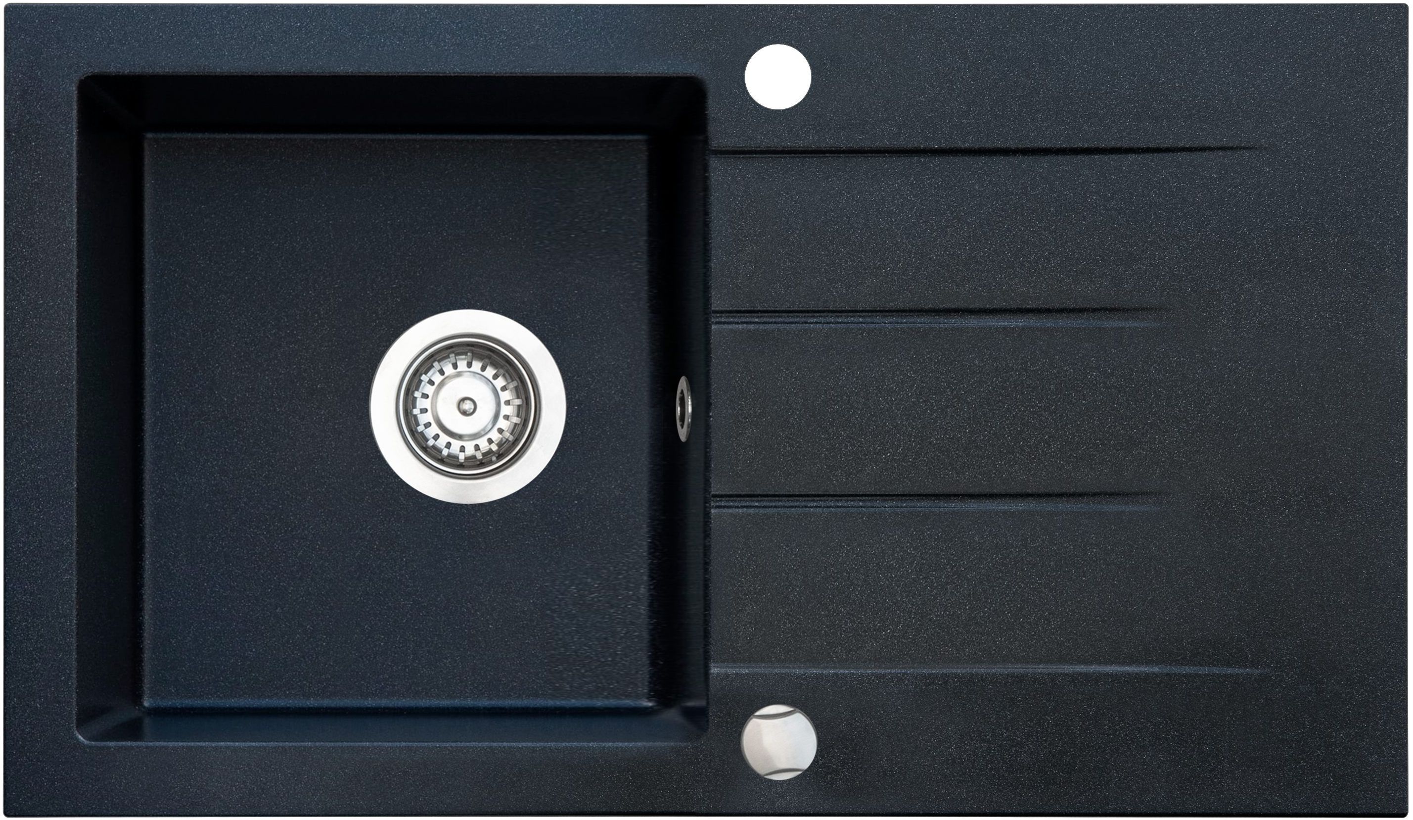 iceBerg Focus évier en granit 76x44 cm gris/graphite/onyx ZFS1411