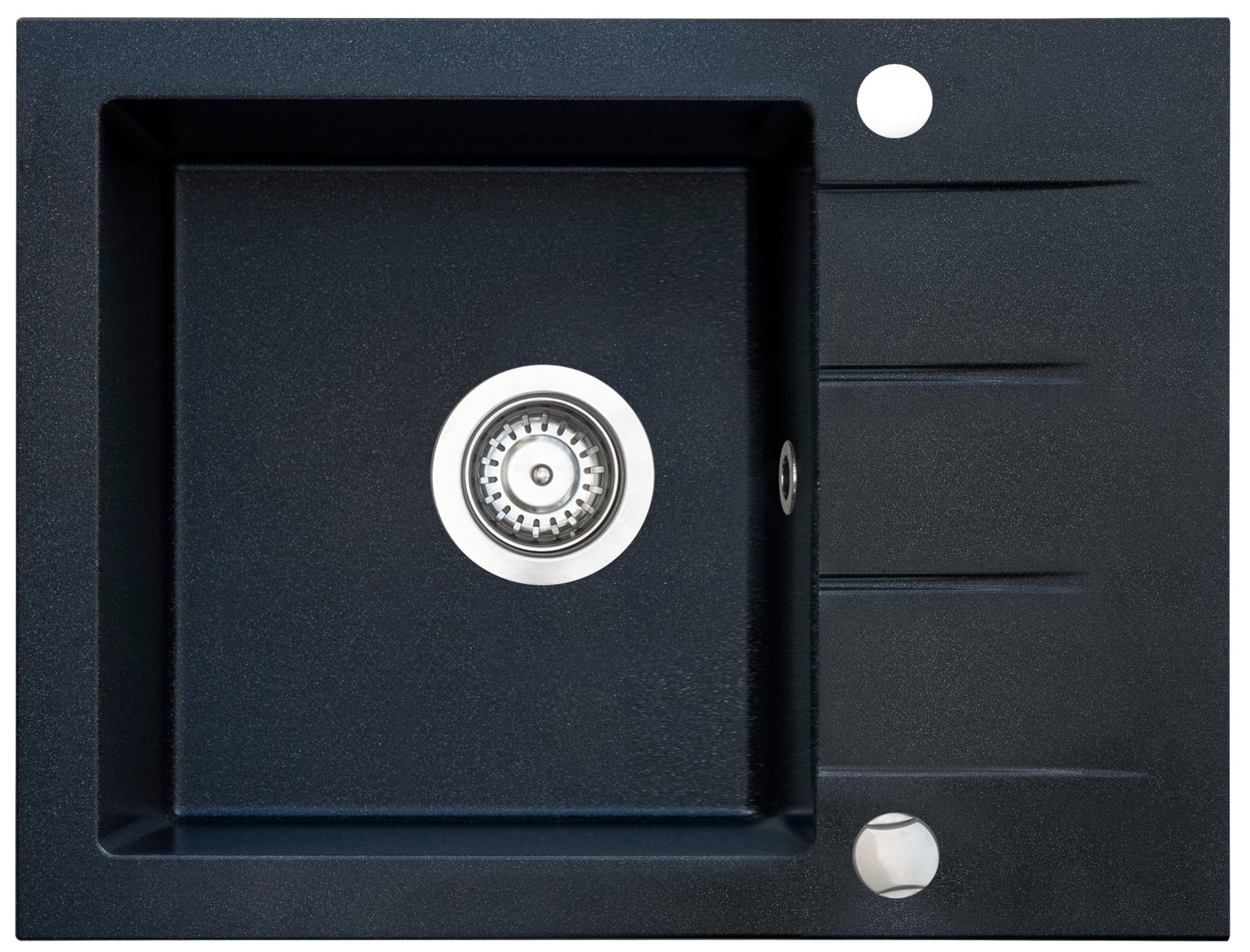 iceBerg Focus évier en granit 58x44 cm gris/graphite/onyx ZFS1411A