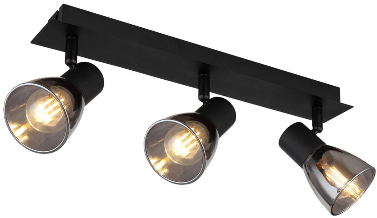 Globo Lighting Claude plafonnier 3x40 W noir-fumé 54307-3