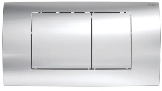Geberit Twinline bouton de chasse d'eau pour WC chrome brillant-chrome mat 115.899.KH.1
