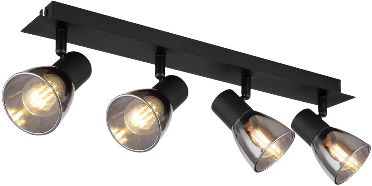 Globo Lighting Claude plafonnier 4x40 W noir-fumé 54307-4