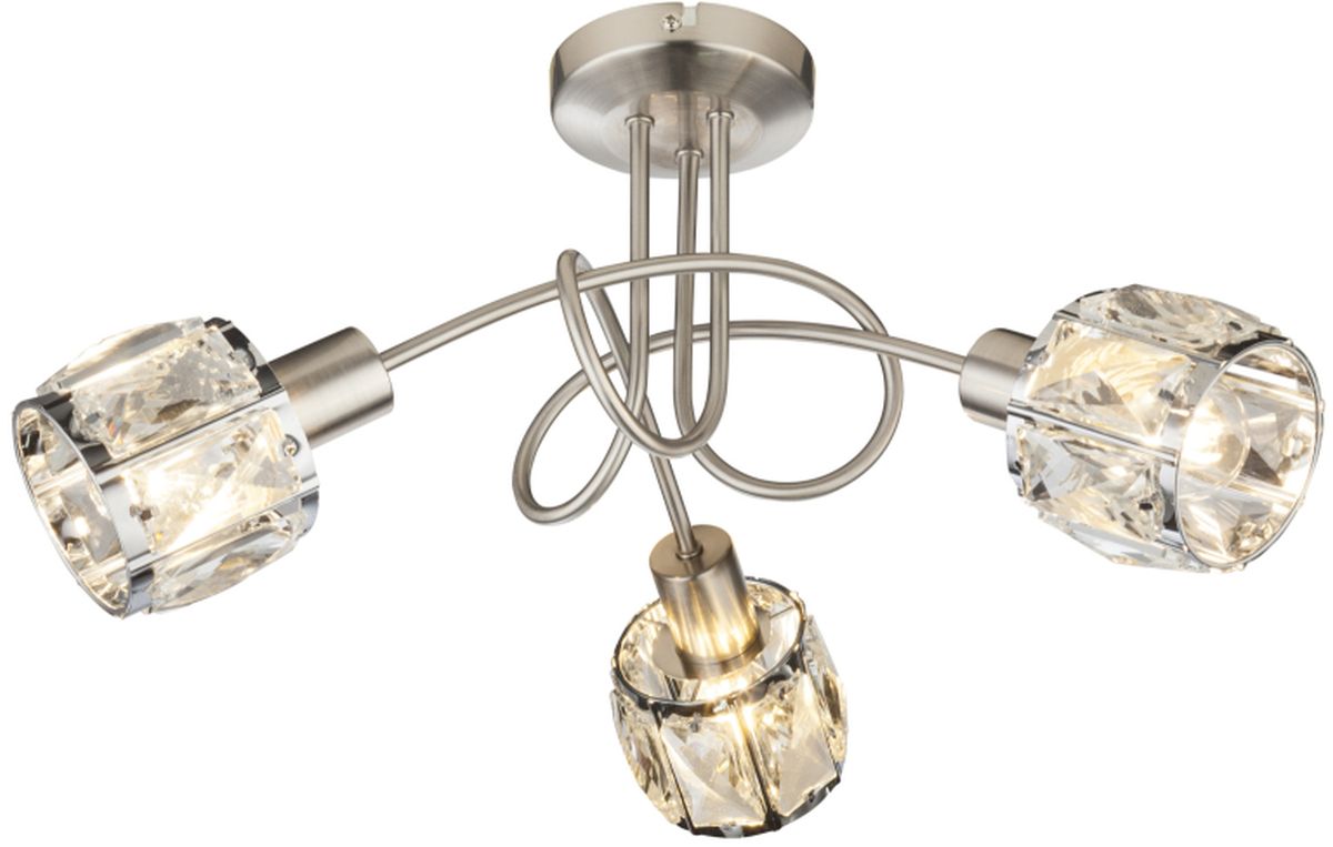 Globo Lighting Kris plafonnier 3x40 W chrome-transparent 54356-3