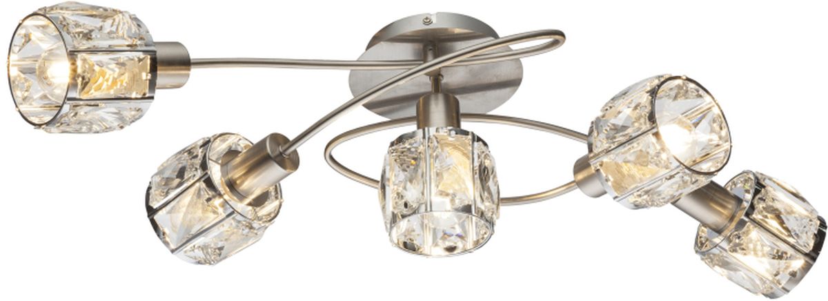 Globo Lighting Kris plafonnier 5x40 W chrome-transparent 54356-5