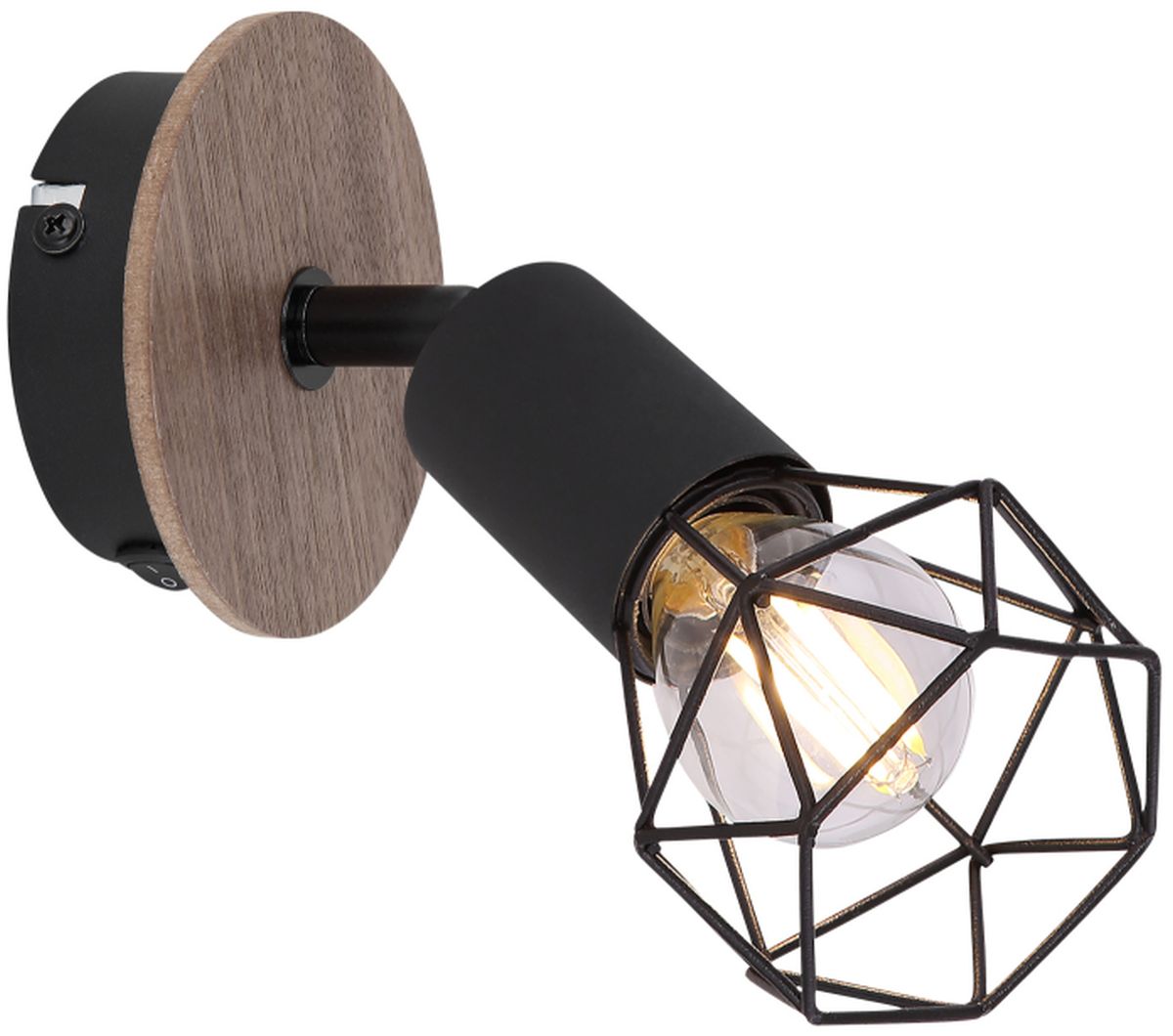 Globo Lighting Xara I applique murale 1x40 W noir-bois 54802S-1H