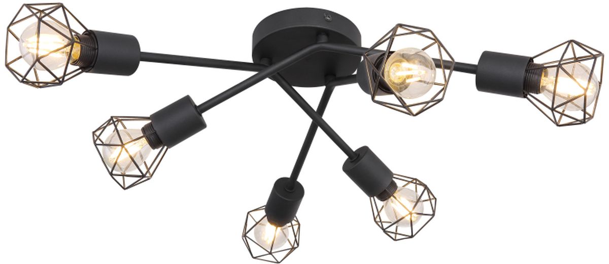 Globo Lighting Xara I plafonnier 6x40 W noir 54802S-6