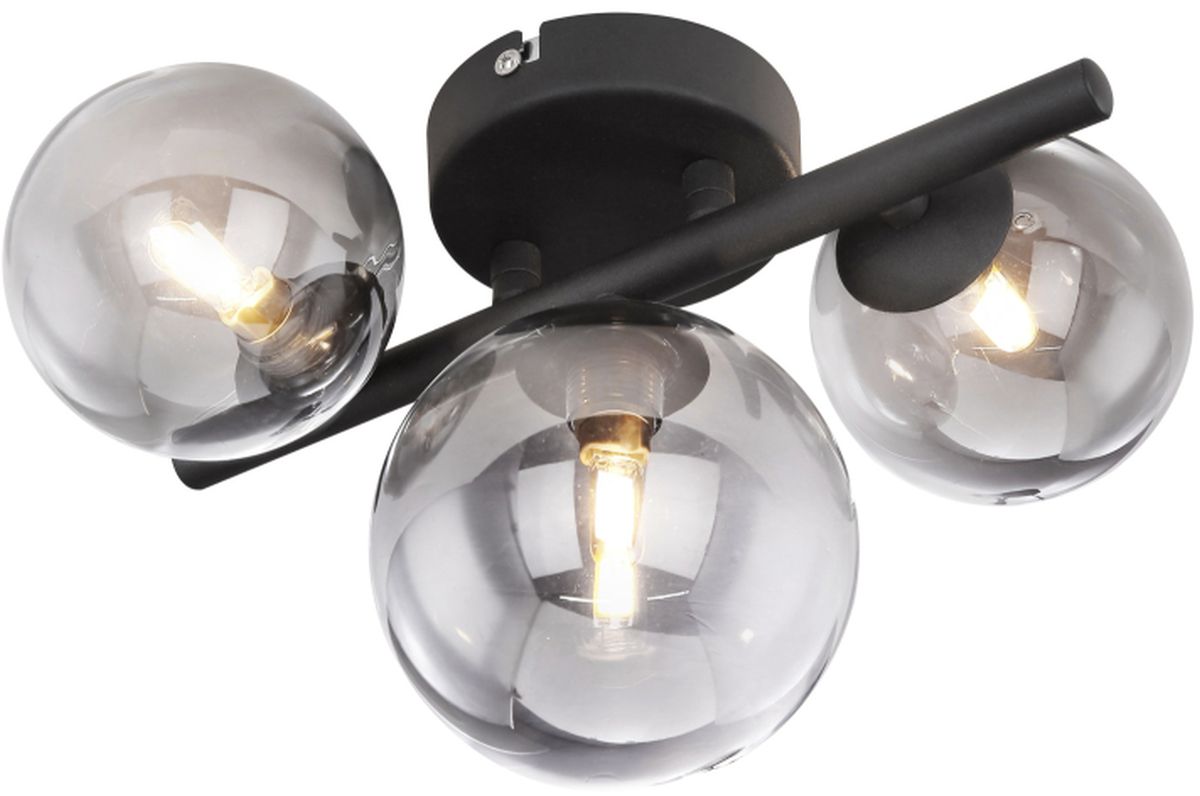 Globo Lighting Riha applique murale 3x3.5 W noir-fumé 56133-3W
