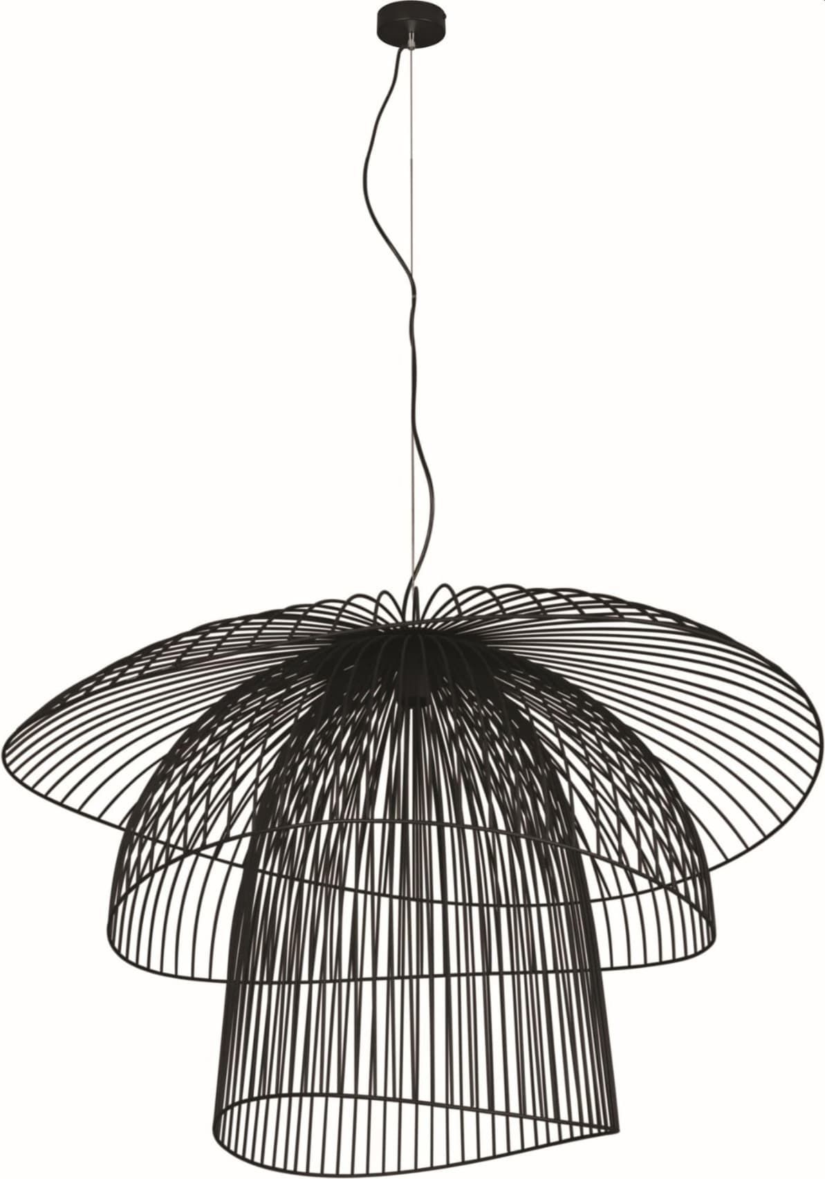 Kaja Plaza lampe suspendue 1x60 W noir KP-12