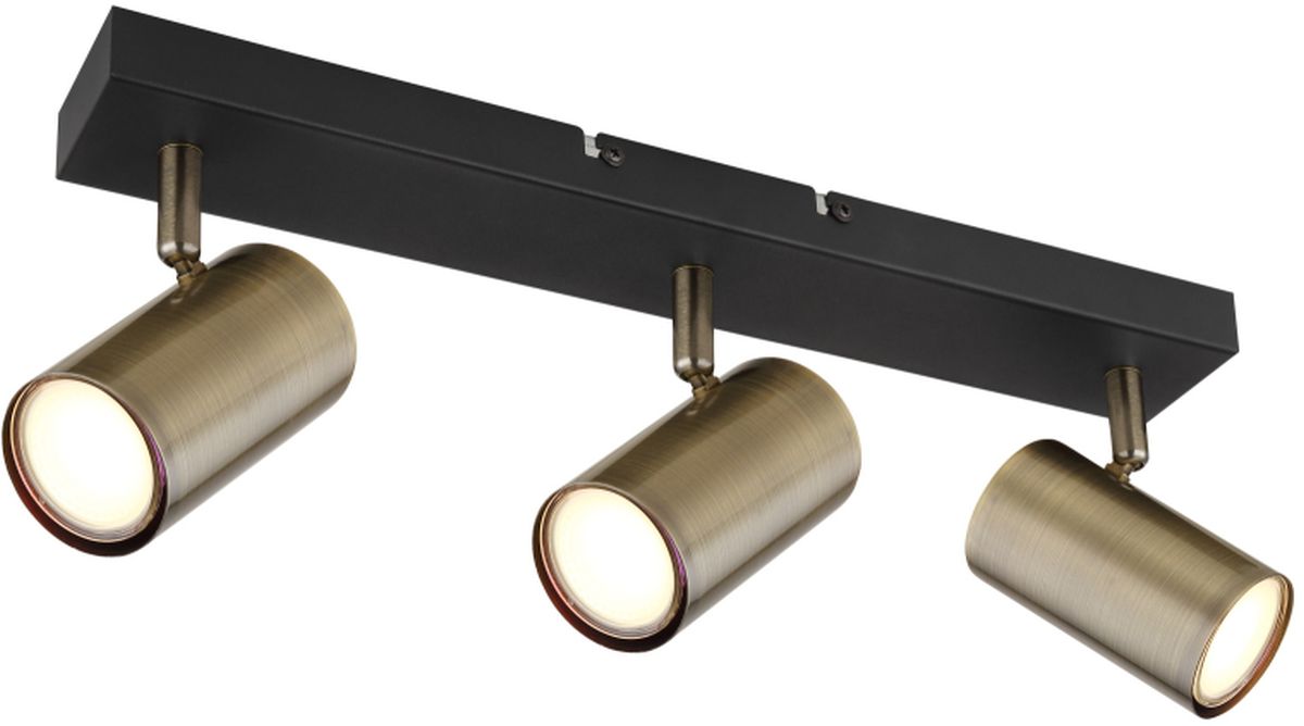 Globo Lighting Robby plafonnier 3x35 W noir-laiton 57911-3M