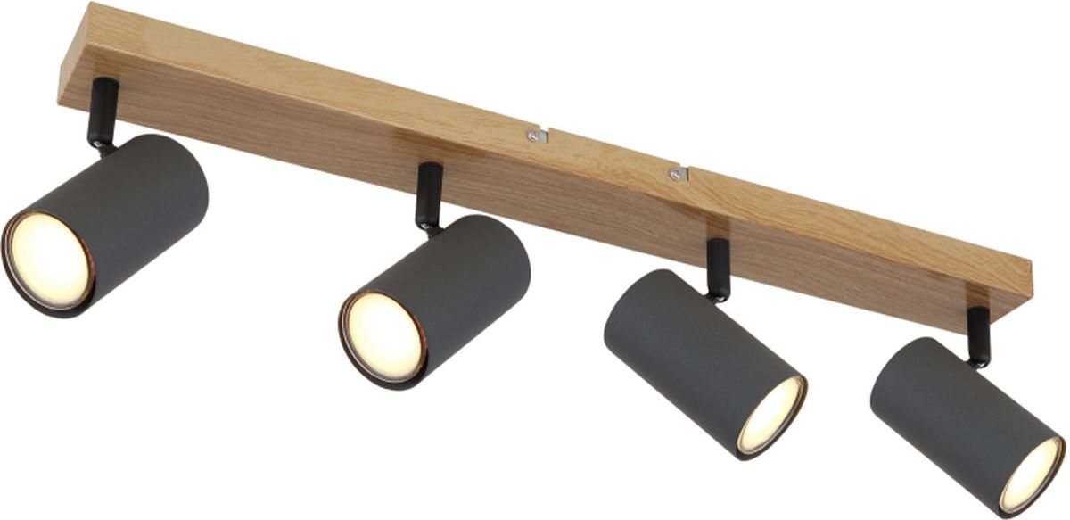 Globo Lighting Robby plafonnier 4x35 W bois-graphite 57911-4G