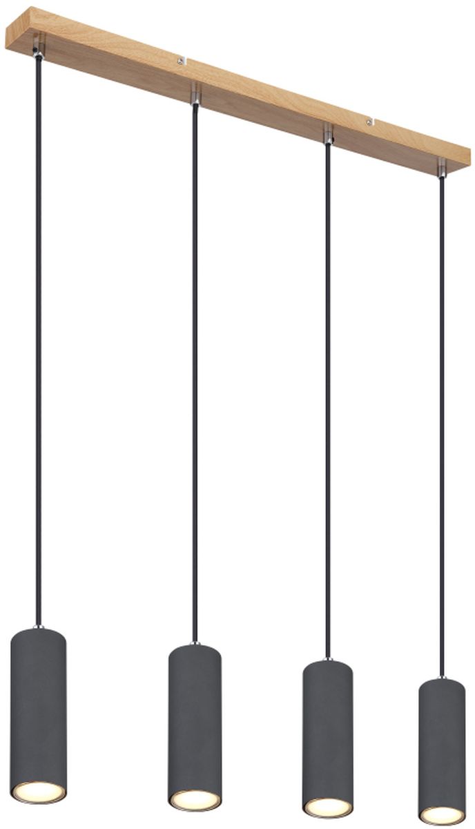 Globo Lighting Robby lampe suspendue 4x35 W bois-graphite 57911-4HG