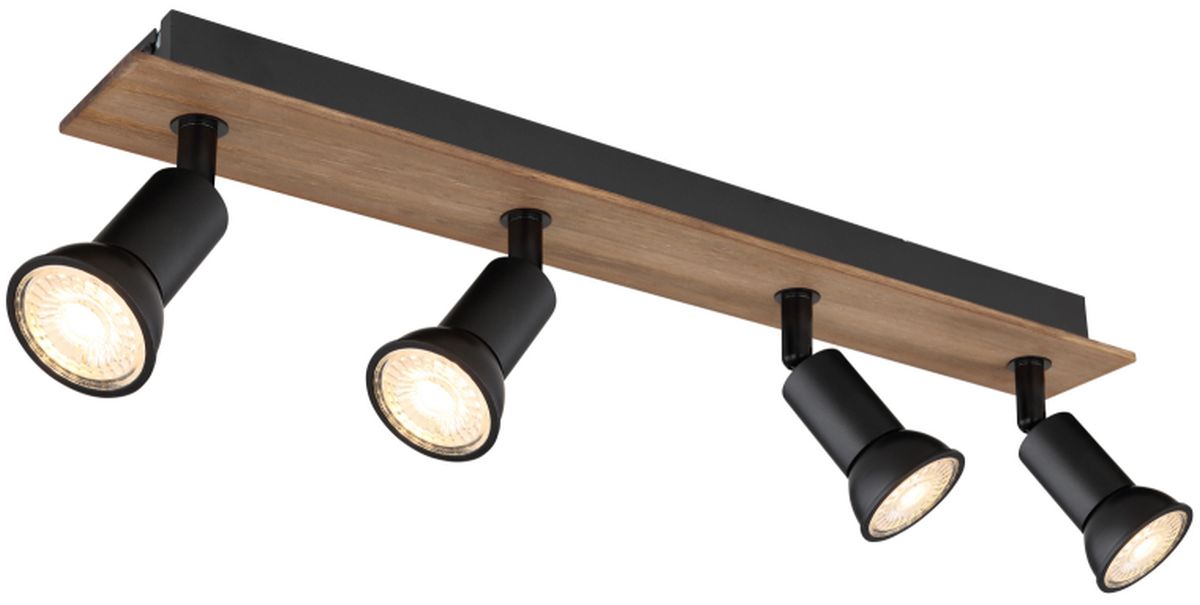 Globo Lighting Drew plafonnier 4x35 W noir-bois 57998-4W