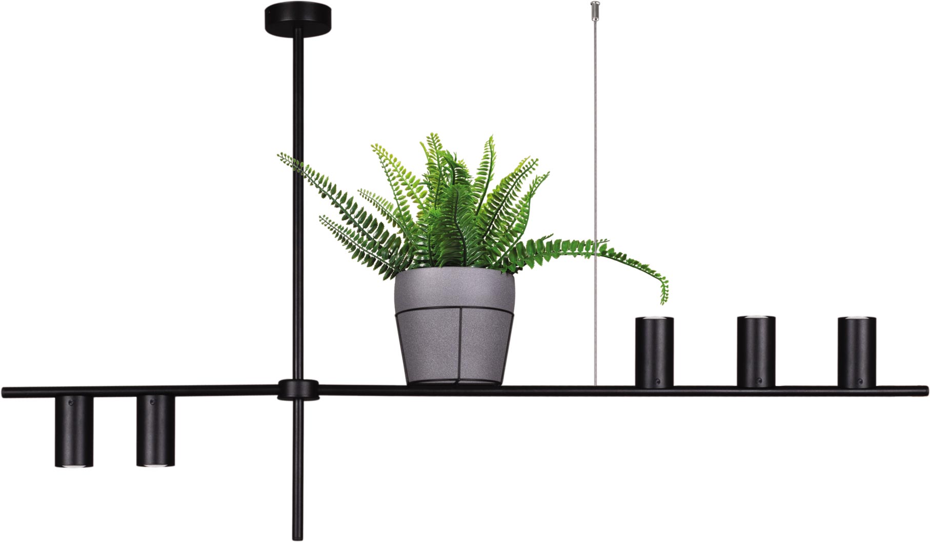 Kaja Rocco lampe suspendue 5x10 W noir K-4756