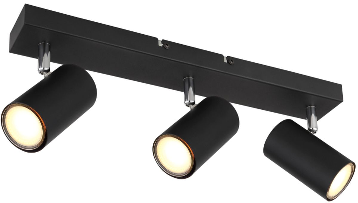 Globo Lighting Robby plafonnier 3x35 W noir-chrome 57911-3B