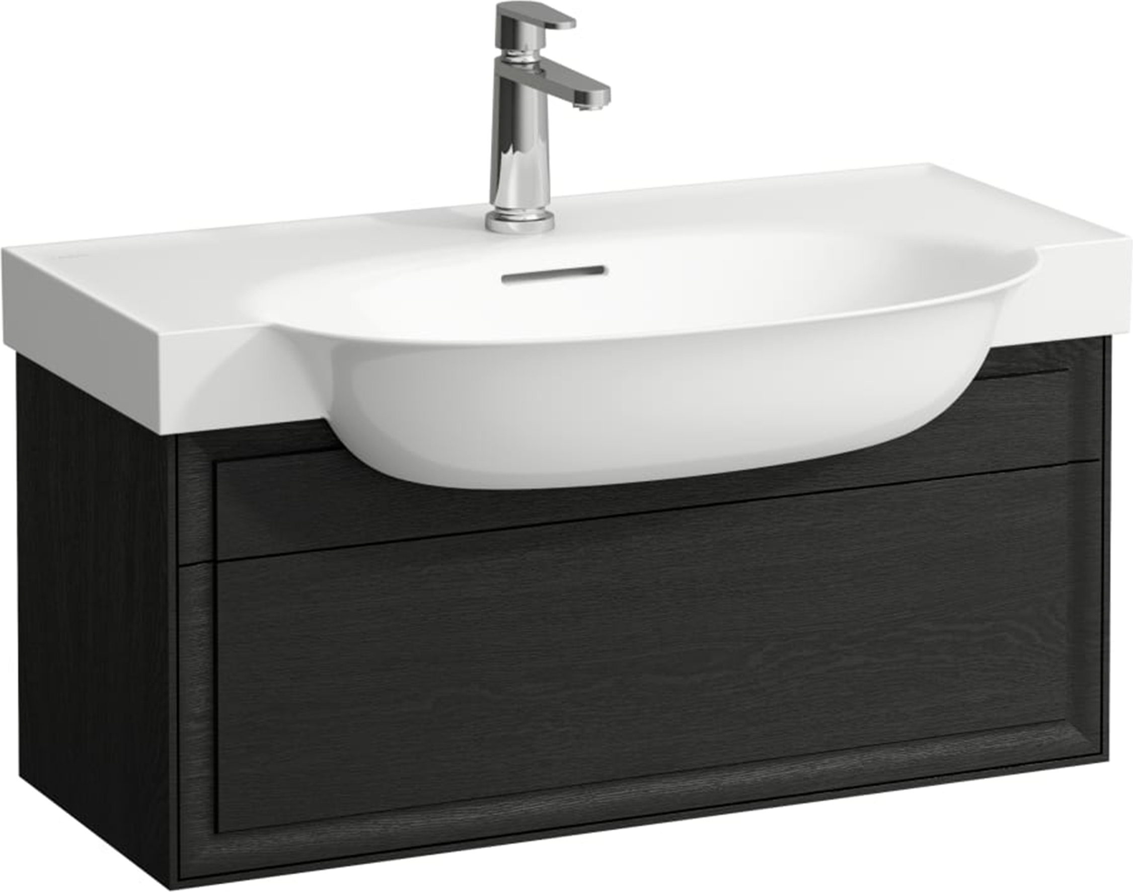 Laufen The New Classic armoire 77.6x31.6x34.4 cm sous-lavabo suspendu noir-chêne H4060410856281