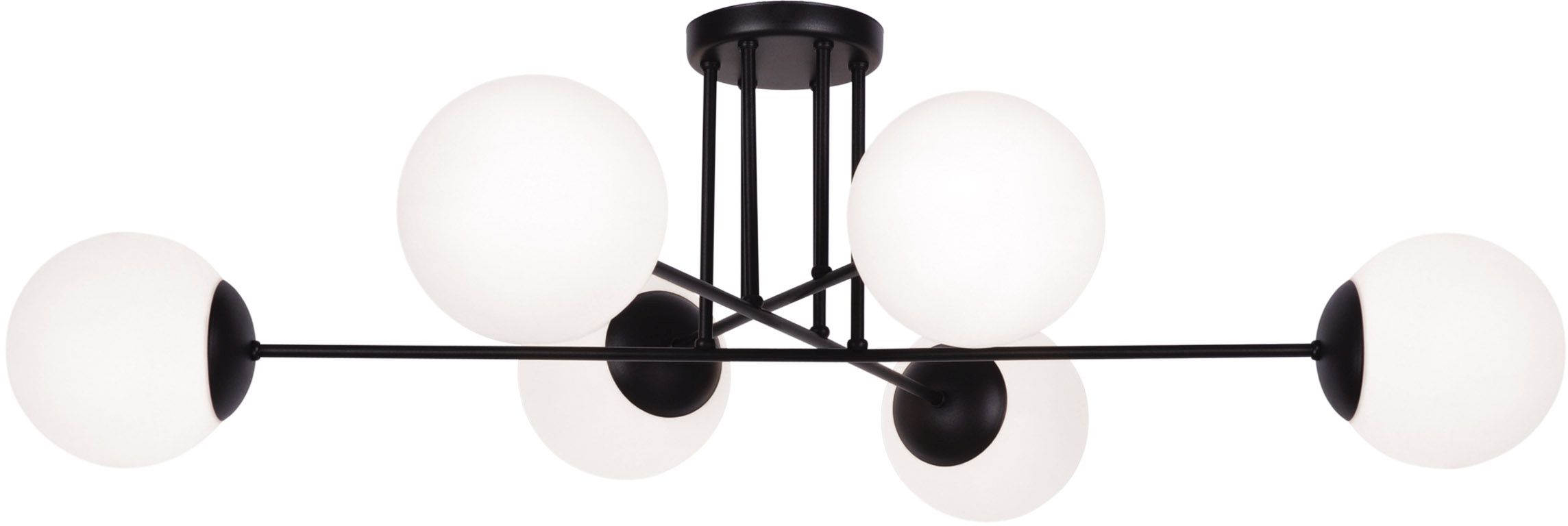 Kaja Savoy plafonnier 6x40 W blanc-noir K-4925