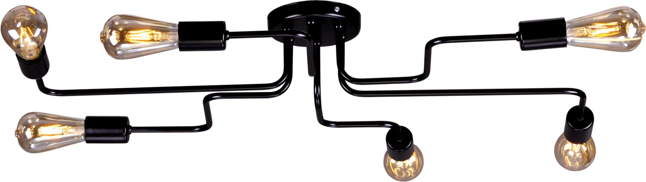 Kaja Skadi plafonnier 6x60 W noir K-3890