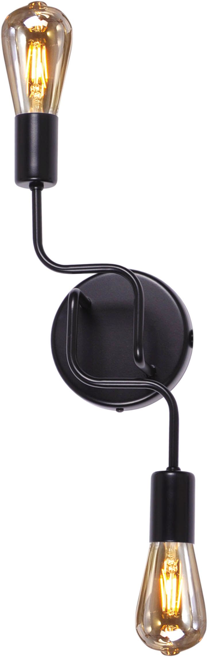 Kaja Skadi applique murale 2x60 W noir K-3895