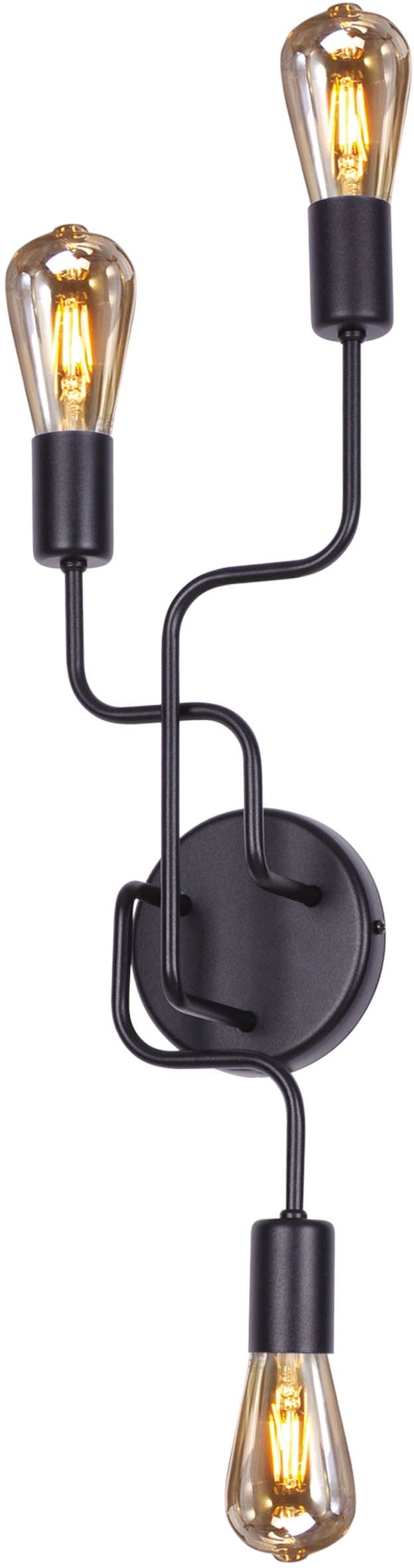 Kaja Skadi applique murale 3x60 W noir K-3896
