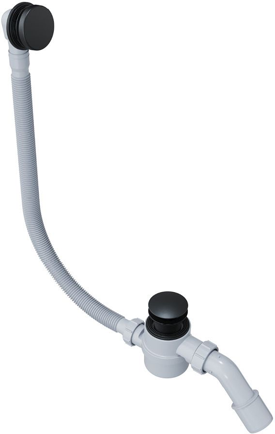Excellent Moli siphon avec trop-plein noir ARIN.3210BL