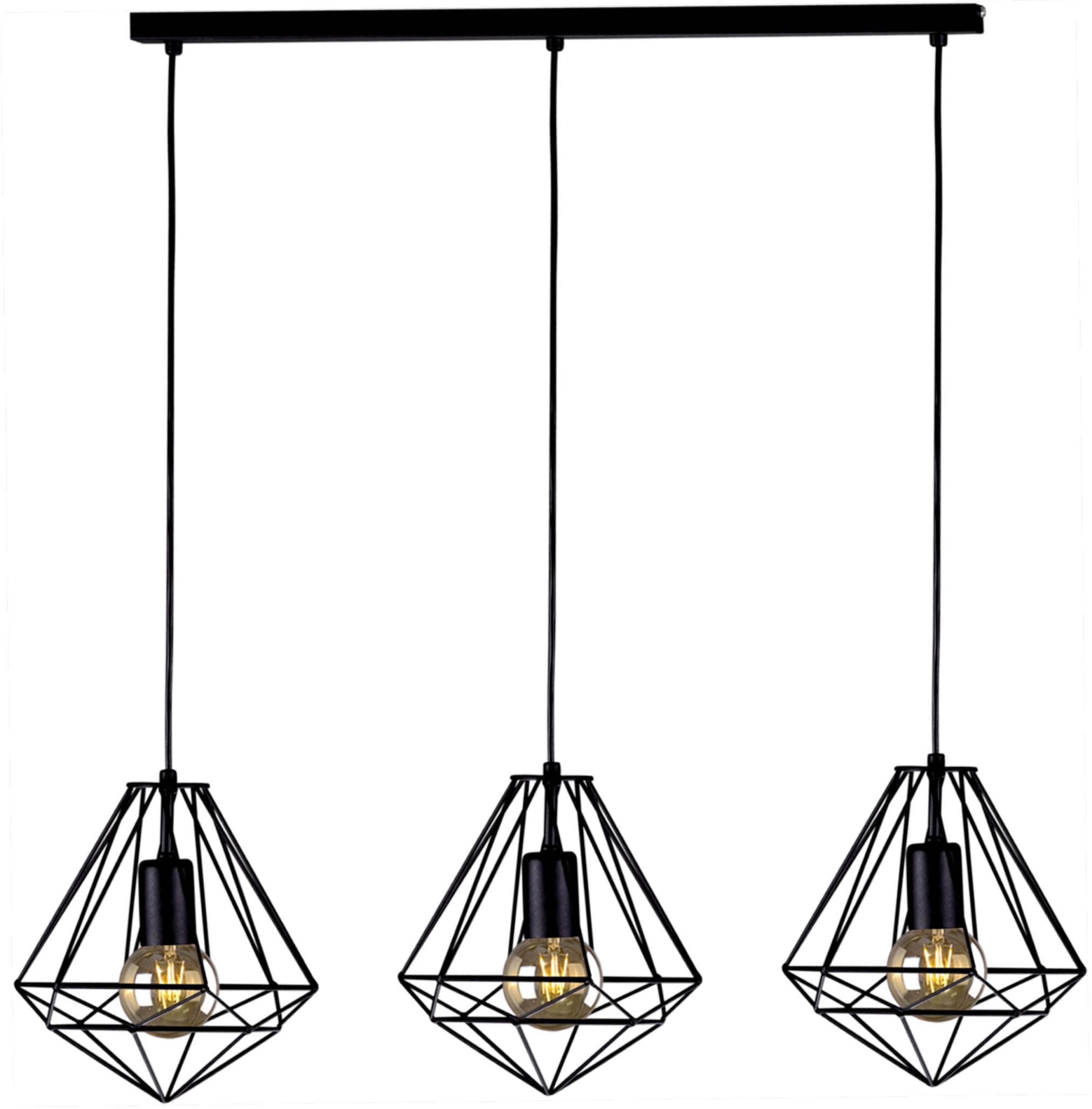 Kaja Marko lampe suspendue 3x60 W noir K-4004