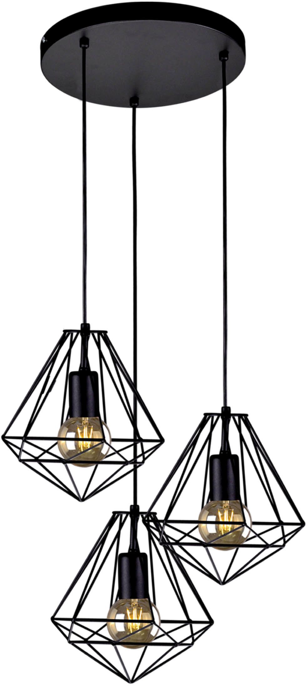 Kaja Marko lampe suspendue 3x60 W noir K-4006
