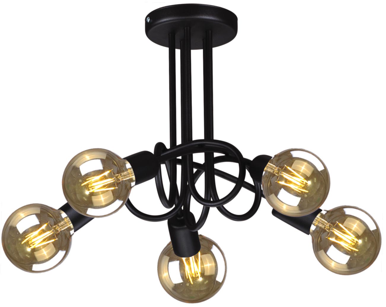 Kaja Deze plafonnier 5x60 W noir K-3621
