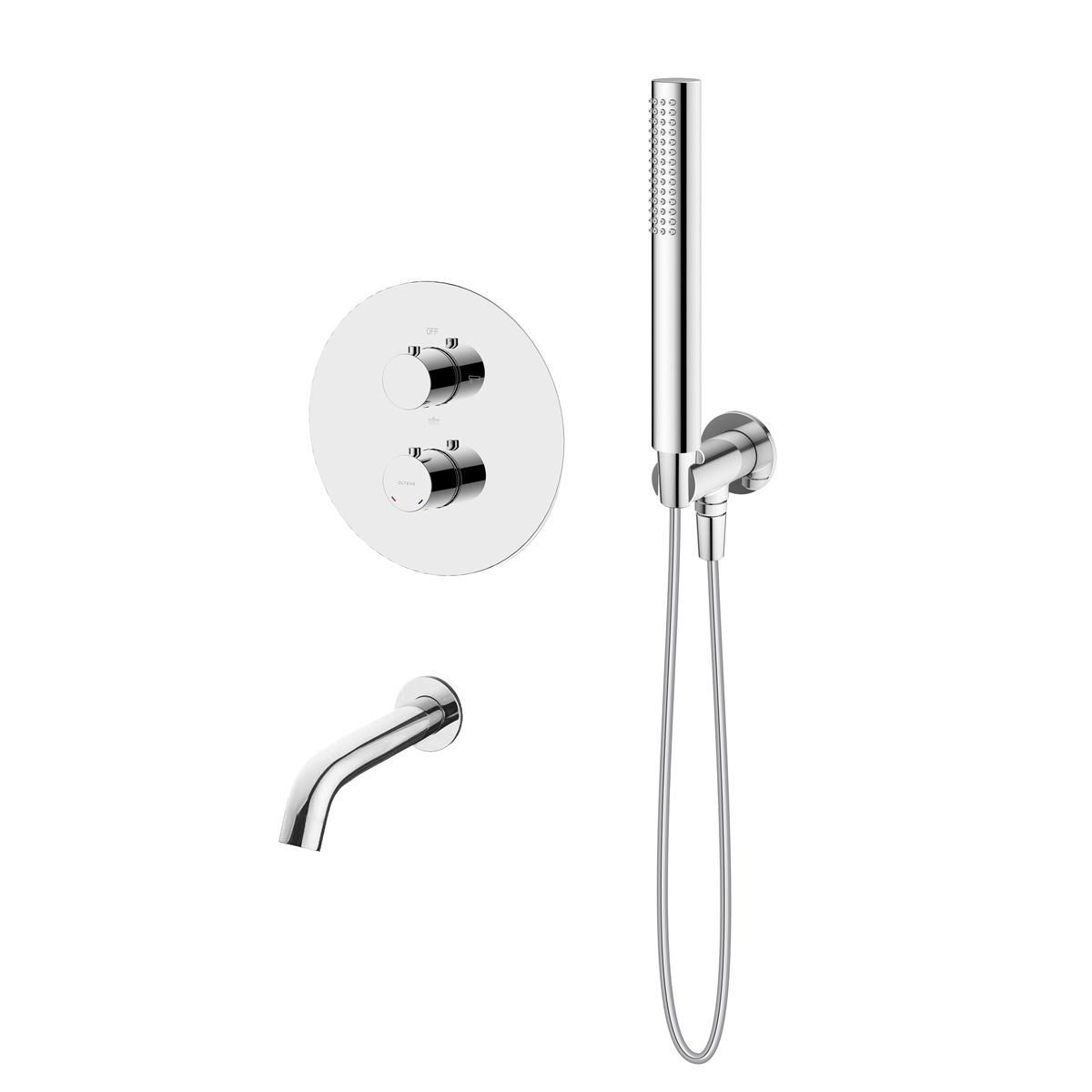 Set mitigeur bain-douche Oltens Katla 34600100, bec pour mitigeur Oltens Molle 39100100, 37102100, 39304100, 37200100