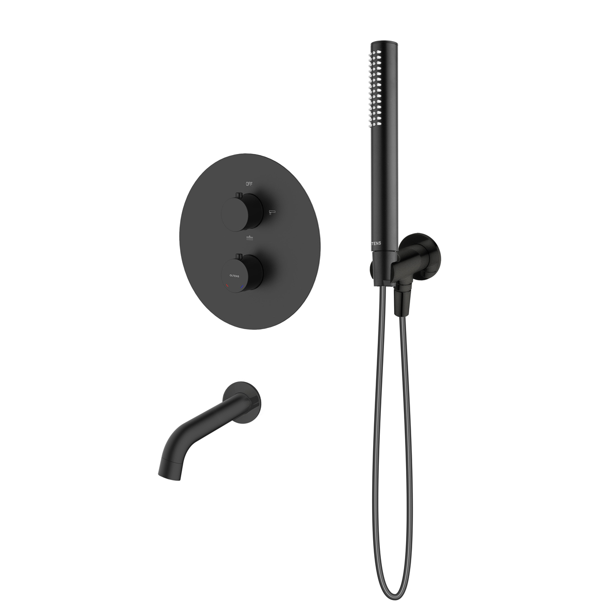Set mitigeur bain-douche Oltens Katla 34600300, bec pour mitigeur Oltens Molle 39100300, 39304300, 37102300, 37200300