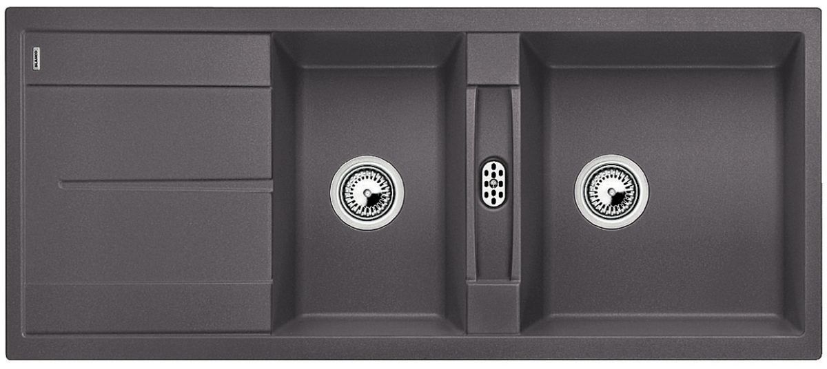Blanco Metra 8 S évier en granit 116x50 cm gris/graphite/onyx 518884
