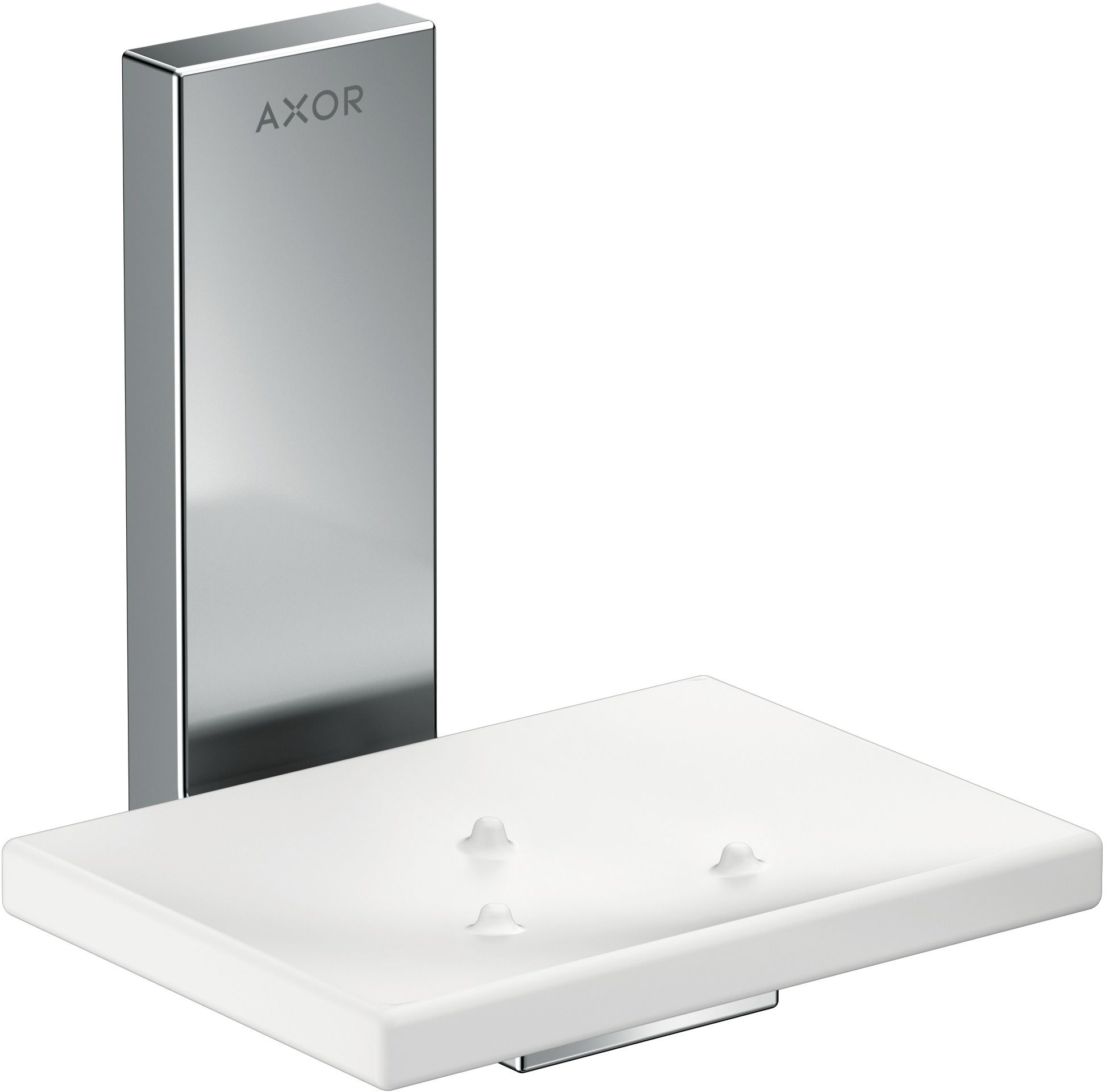 Axor Universal Rectangular porte-savon mural chrome-blanc 42605000