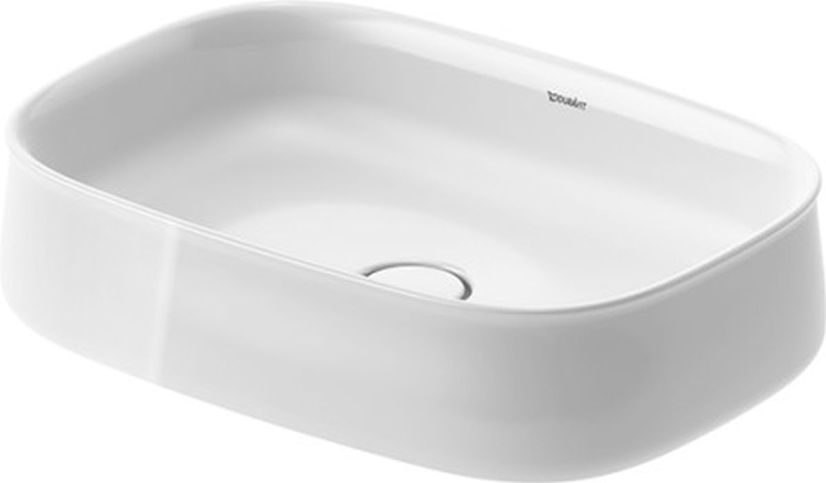 Duravit Zencha lavabo 55x39 cm ovale à poser blanc brillant 2373550079