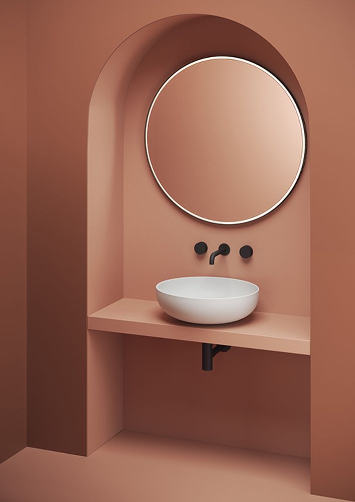 Art Ceram Jolie lavabo 50x50 cm ronde à poser blanc mat JOL00105;00