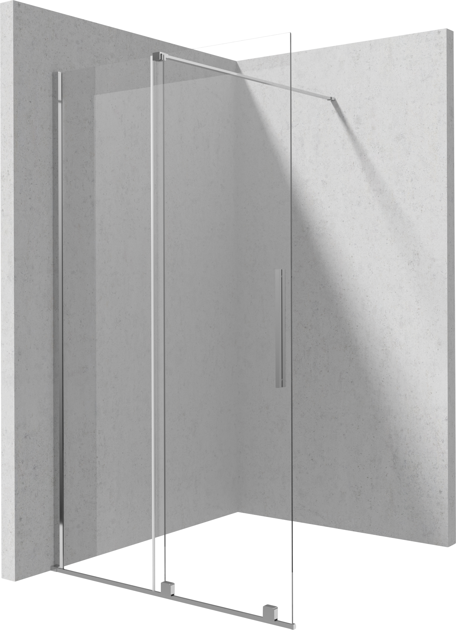 Deante Prizma paroi de douche walk-in 90 cm chrome brillant/verre transparent KTJ_039R
