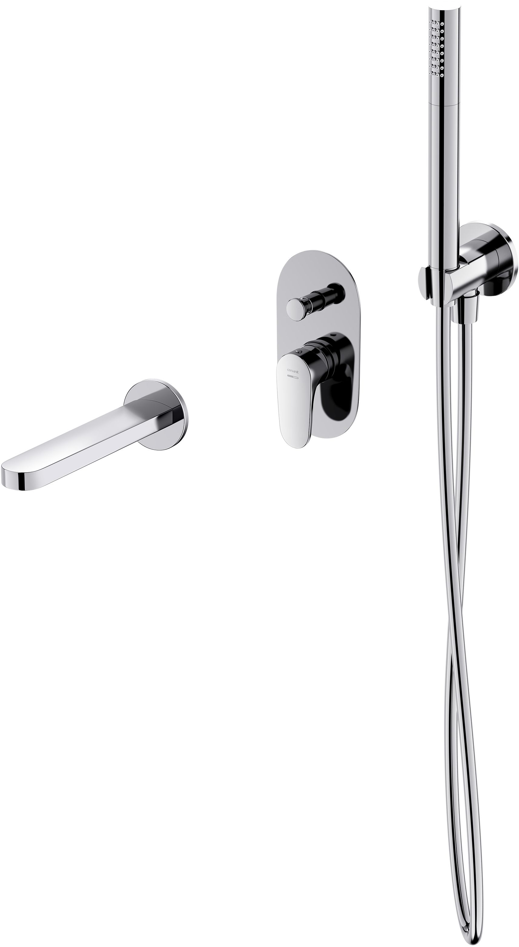 Set mitigeur bain-douche Cersanit Inverto S951-313, ensemble de douche Cersanit Inverto S951-708, S951-556