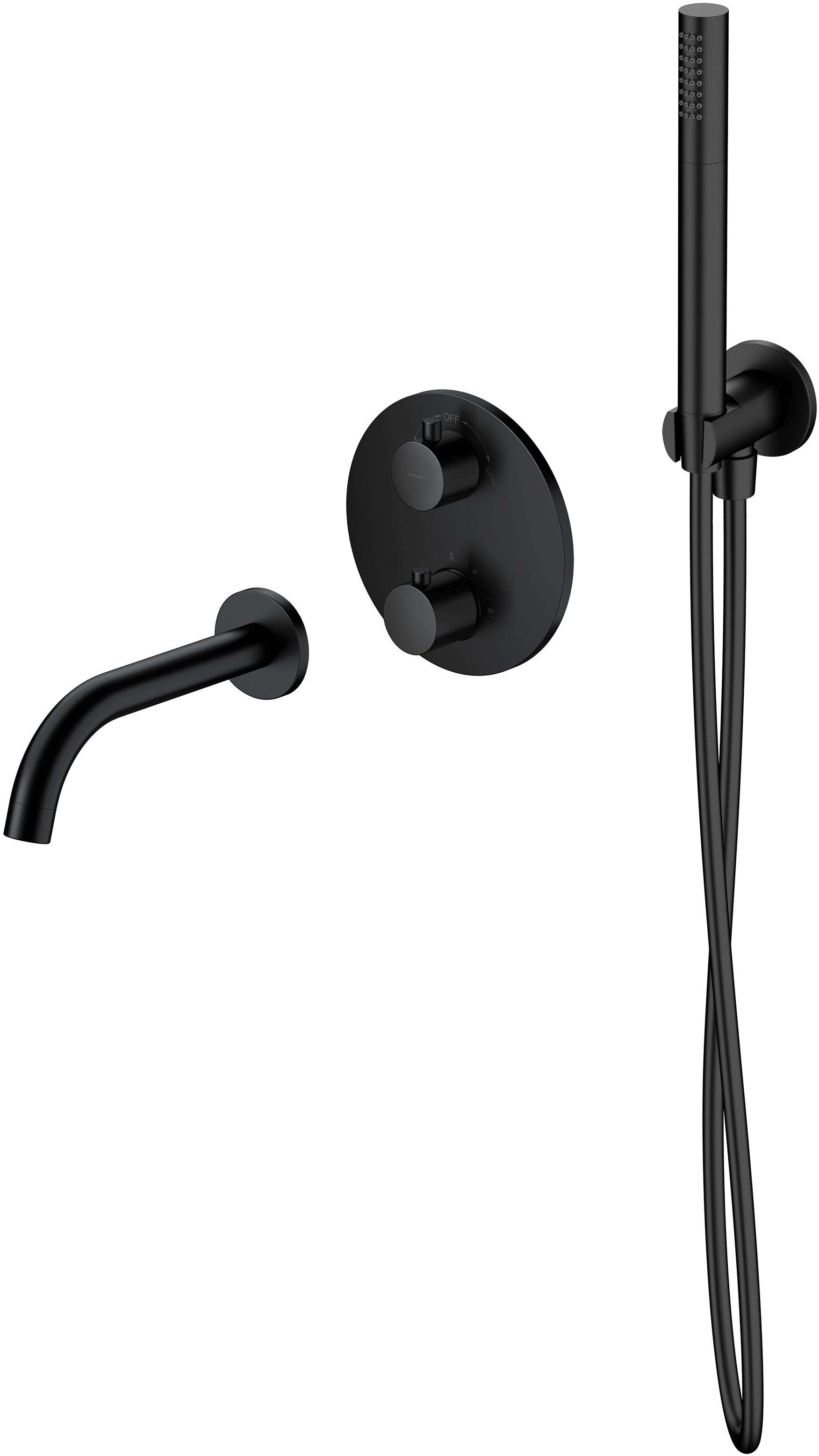 Set mitigeur bain-douche Cersanit Zen S951-567, ensemble de douche Cersanit Inverto S951-709, S951-554