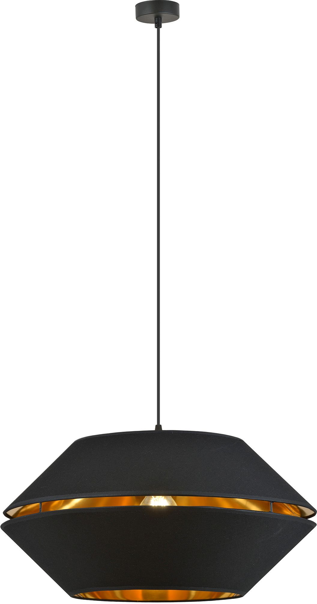 Emibig Piano lampe suspendue 1x15 W noir-doré 1183/1