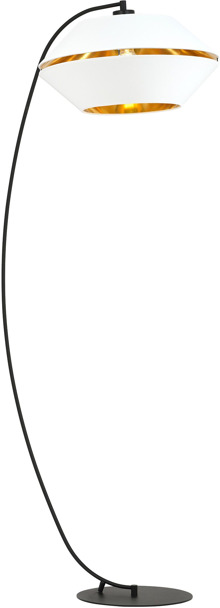 Emibig Piano lampadaire 1x15 W blanc-noir-doré 1182/LP