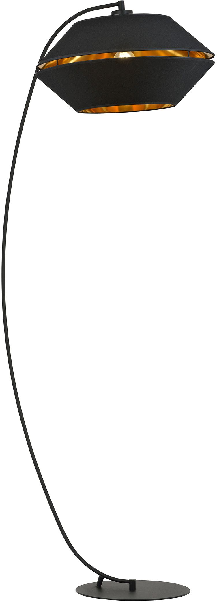 Emibig Piano lampadaire 1x15 W noir-doré 1183/LP