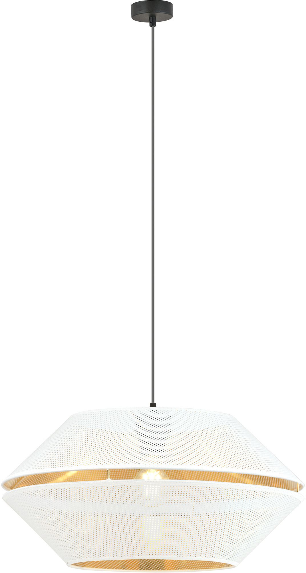 Emibig Malia lampe suspendue 1x15 W blanc-noir-doré 1184/1