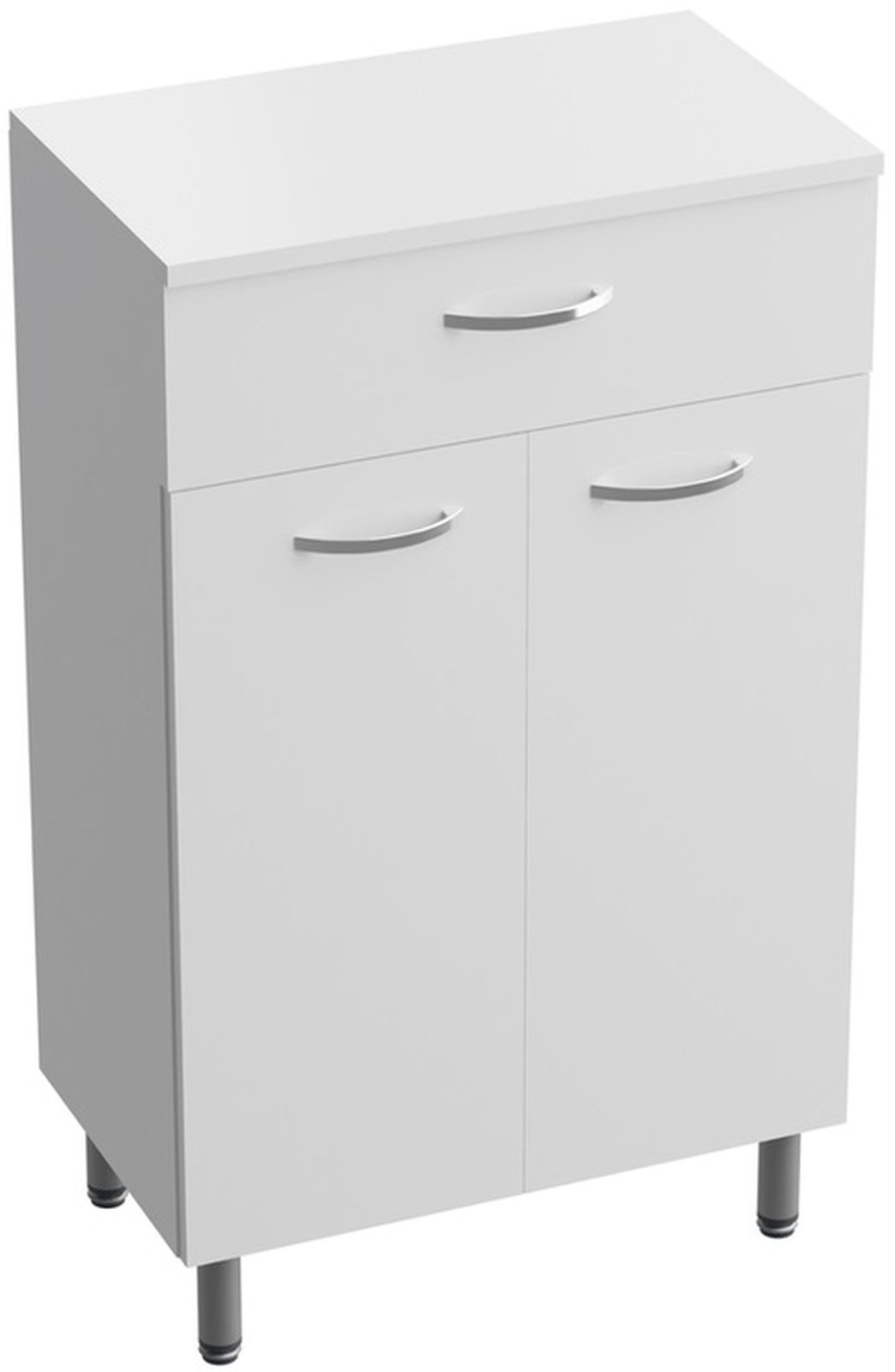 LaVita Basic Barato meuble avec plan de travail 50x30x84 cm latérale sur pied blanc 5900378314172