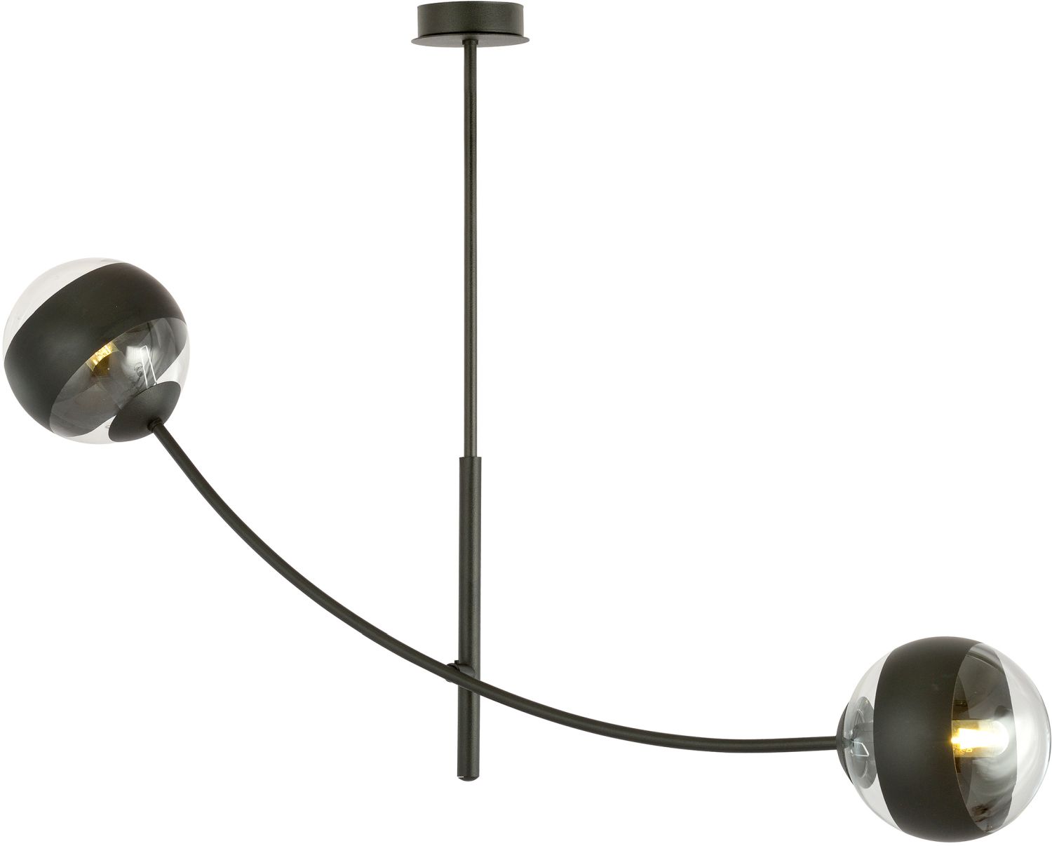 Emibig Hunter Stripe plafonnier 2x10 W laiton-transparent 1101/2