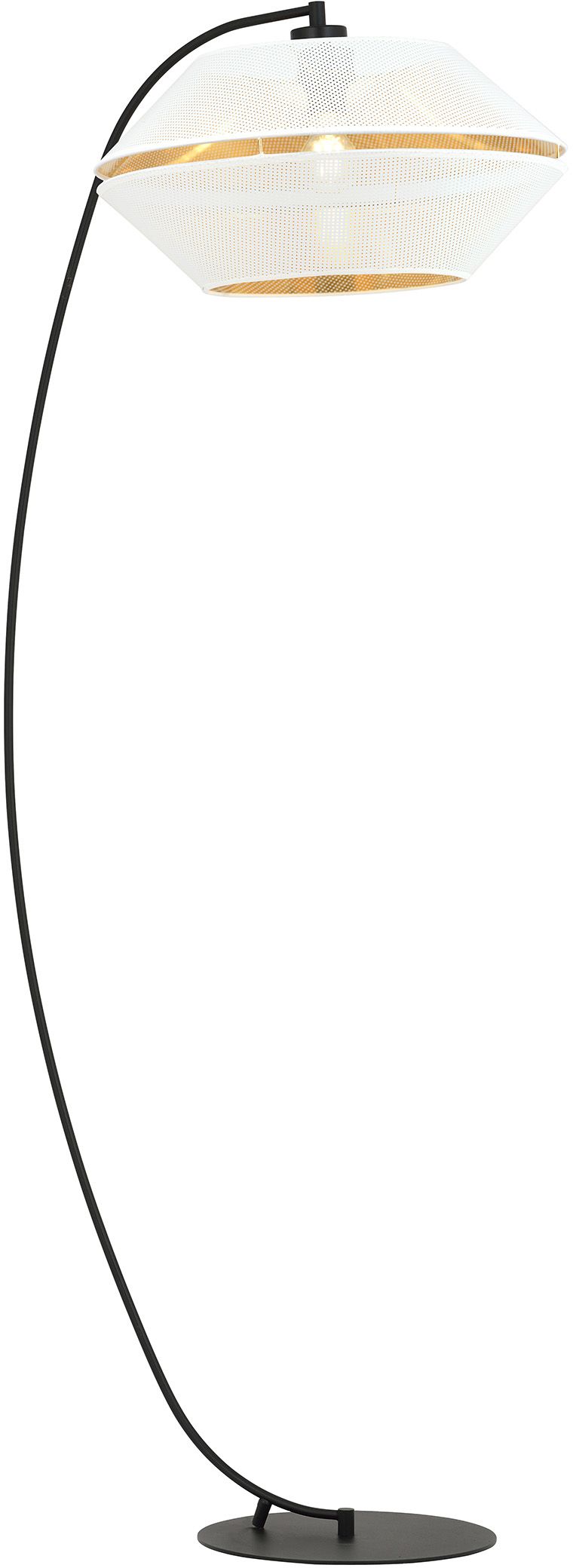 Emibig Malia lampadaire 1x15 W blanc-noir-doré 1184/LP
